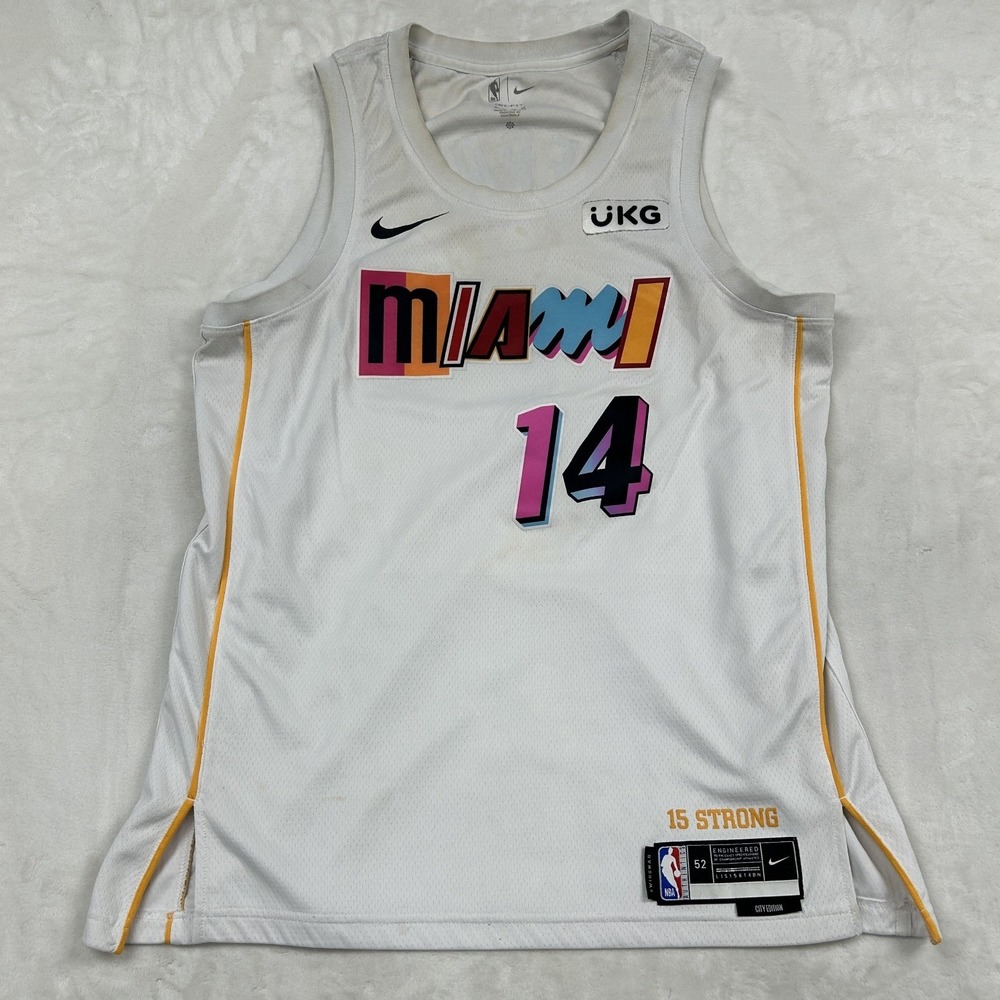 Nike Miami Heat Jersey Mens 52 White Tyler Herro 14 City Edition Dri-FIT